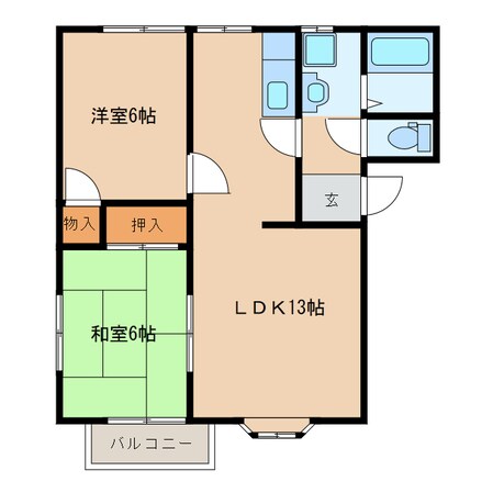 レジデンスサトウⅡ（水明北）の物件間取画像